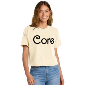 Core Beauty Comfort Colors Women’s Heaveweight Boxy Fit Slightly Cropped T-Shirt-Ivory