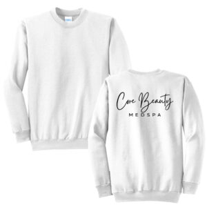 Core Beauty Unisex Fleece Crewneck Sweatshirt-White