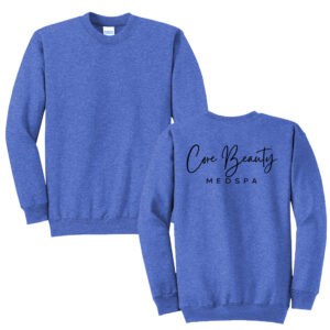 Core Beauty Unisex Fleece Crewneck Sweatshirt-Heather Royal