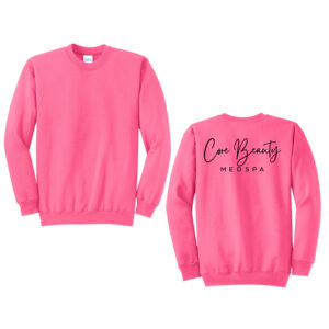 Core Beauty Unisex Fleece Crewneck Sweatshirt-Neon Pink