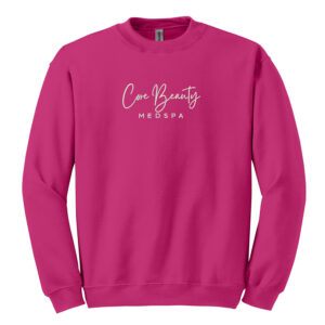 Core Beauty Unisex Basic Fleece Crew Sweatshirt-Heliconia (embroidery)