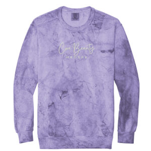 Core Beauty Comfort Colors Unisex Color Blast Crewneck Sweatshirt-Amethyst (embroidery)