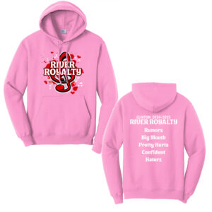 Clinton River Royalty Unisex Classic Core weight Cozy Pullover Hooded Sweatshirt-Candy Pink