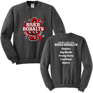 Clinton River Royalty Unisex Fleece Crewneck Sweatshirt-Black Heather