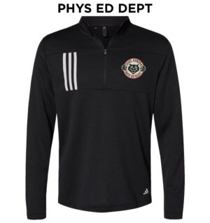 EA PE Health Drivers Ed Adidas 3-Stripes Double Knit 1/4 zip pullover Men-Black/Grey