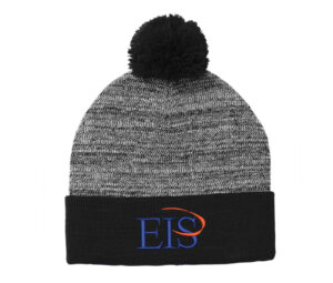 Eagle Integrated Services Sport Tek Heather Pom Pom Beanie-Black/Grey Heather