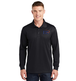 Eagle Integrated Services Sport Tek Men’s Long Sleeve Micropique Sport Wick Polo-Black