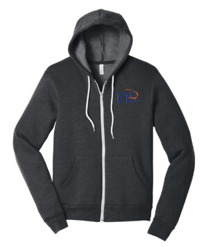 Eagle Integrated Services Bella and Canvas Unisex Sponge Fleece Full Zip Hoodie-Dark Grey Heather