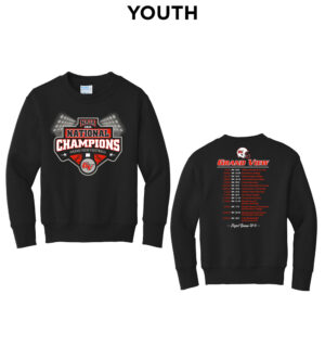 GV FB National Champs Youth Fleece Crewneck Sweatshirt-Black