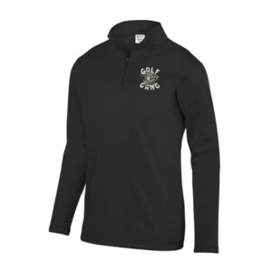 1031 Golf Gang Augusta wicking fleece 1/4 zip pullover jacket Men-Black