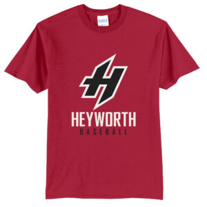 Heyworth Baseball Unisex Basic Short Sleeve Tee-Red