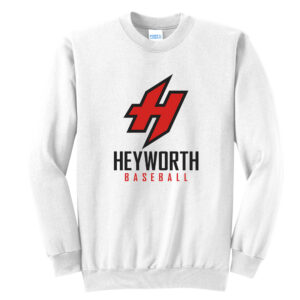 Heyworth Baseball Unisex Basic Crew Sweatshirt-White