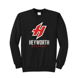 Heyworth Baseball Unisex Basic Crew Sweatshirt-Black