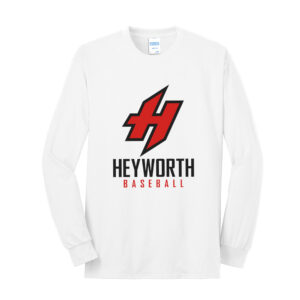 Heyworth Baseball Unisex Long Sleeve Tee-White