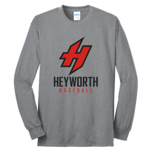 Heyworth Baseball Unisex Long Sleeve Tee-Athletic Heather