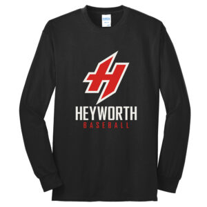 Heyworth Baseball Unisex Long Sleeve Tee-Black