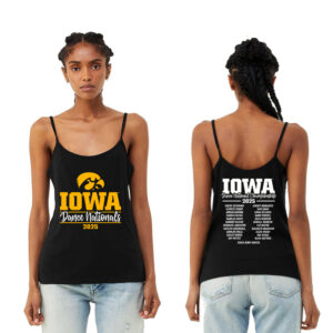 Iowa Dance Nationals Bella and Canvas Ladies’ Micro Rib Spaghetti Strap Tank-Black