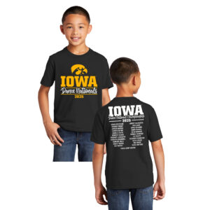 Iowa Dance Nationals Youth Short Sleeve Tee-Black