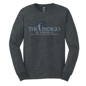 The Indigo at Pikeville Unisex Cotton Long Sleeve Tee-Dark Heather Grey