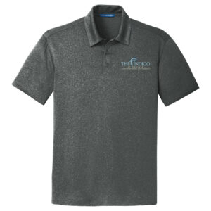 The Indigo at Pikeville Port Authority Trace Heather Polo Men-Charcoal Grey