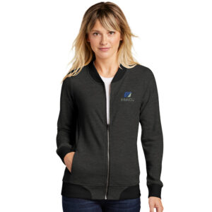 IHMVCU Sport-Tek Ladies Lightweight French Terry Bomber Jacket-Heather Black