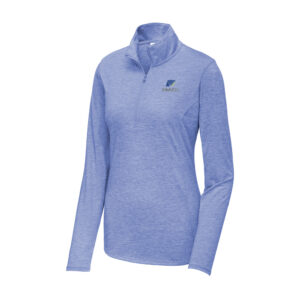 IHMVCU Sport-Tek Ladies PosiCharge Tri-Blend Wicking 1/4 Zip Pullover-True Royal Heather