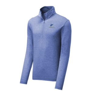 IHMVCU Sport-Tek PosiCharge Men Tri-Blend Wicking 1/4-Zip Pullover-True Royal Heather