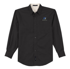 IHMVCU Port Authority Long Sleeve Easy Care Shirt Men-Black/Stone