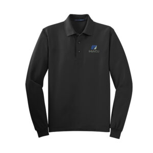 IHMVCU Port Authority Tall Silk Touch Long Sleeve Polo Men-Black