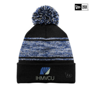 IHMVCU New Era Knit Chilled Pom Beanie-Black/Royal