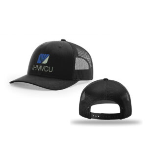 IHMVCU Pro Crown Mesh Back solid color Adjustable back Solid Cap-Black