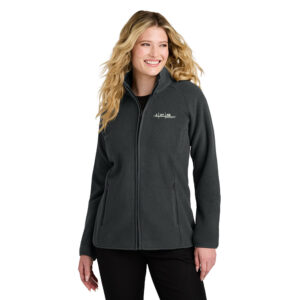 10. IPG Photonics Women’s Raglan Fleece Zip Up-Grey Steel