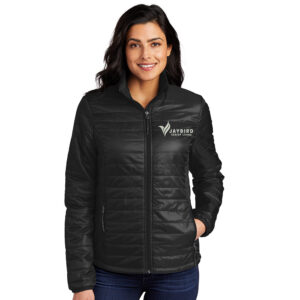 Jaybird Port Authority Ladies Packable Puffy Jacket-Deep Black