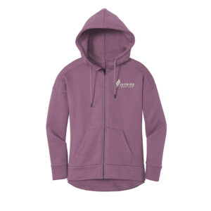 Jaybird District Women’s Perfect Weight Fleece Drop Shoulder Full-Zip Hoodie-Orchid Haze