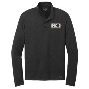 MCH OGIO Men Command 1/4-Snap long sleeve-Blacktop