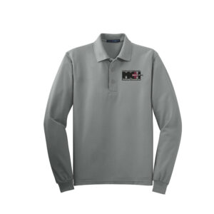 MCH Port Authority Men Long Sleeve Silk Touch Polo-Cool Grey