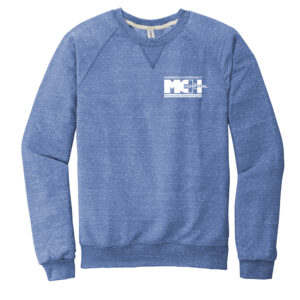 MCH Unisex Jerzees Snow Heather French Terry Raglan Crew-Royal