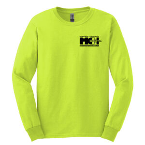 MCH Unisex Cotton Long Sleeve Tee-Safety Green