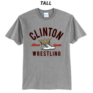 31.River Queen Wrestling Tall Short Sleeve Tee-Grey