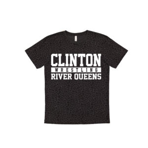 42.River Queen Wrestling Unisex LAT Fine Jersey Tee-Black leopard