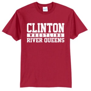 43.River Queen Wrestling Unisex Short Sleeve Tee-Red