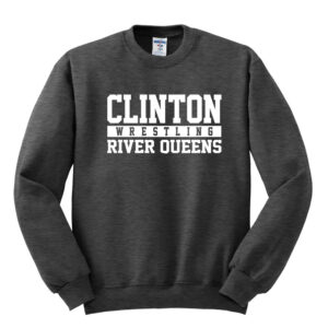 46.River Queen Wrestling Unisex Fleece Crewneck Sweatshirt-Black heather