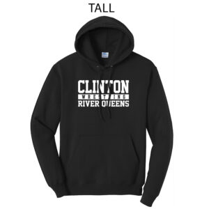 50.River Queen Wrestling Tall Fleece Hooded Sweatshirt-Black