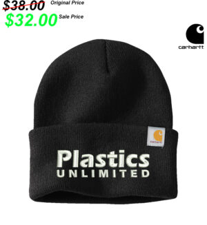 Plastics Unlimited Carhartt Acrylic Watch Cap 2.0 beanie stocking cap with cuff-Black