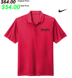 Plastics Unlimited Nike Dri-FIT Micro Pique 2.0 Polo  Men-University Red