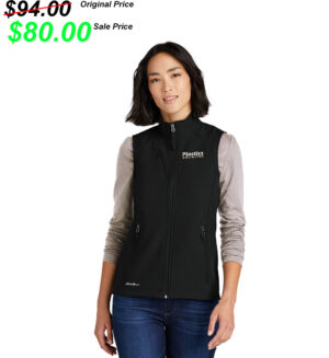 Plastics Unlimited Eddie Bauer Ladies Stretch Soft Shell Vest-Black