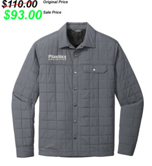 Plastics Unlimited Eddie Bauer Men Shirt Jacket-Charcoal Grey heather