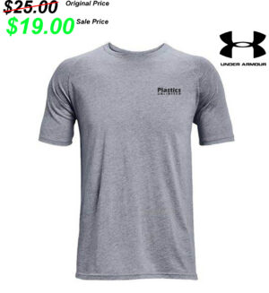 Plastics Unlimited Men Under Armour Athletics soft cotton blend T-shirt-Steel Grey