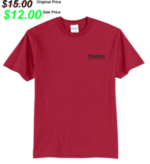 Plastics Unlimited Unisex Short Sleeve Tee-Red