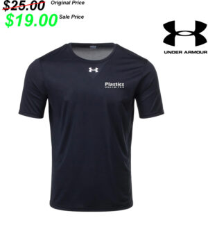 Plastics Unlimited Under Armour short sleeve Men’s Team Tech Tee-Black